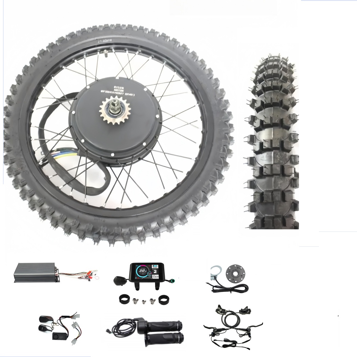 72V 8000W Brushless Hub Motor - 48V-72V 3000-8000W 17