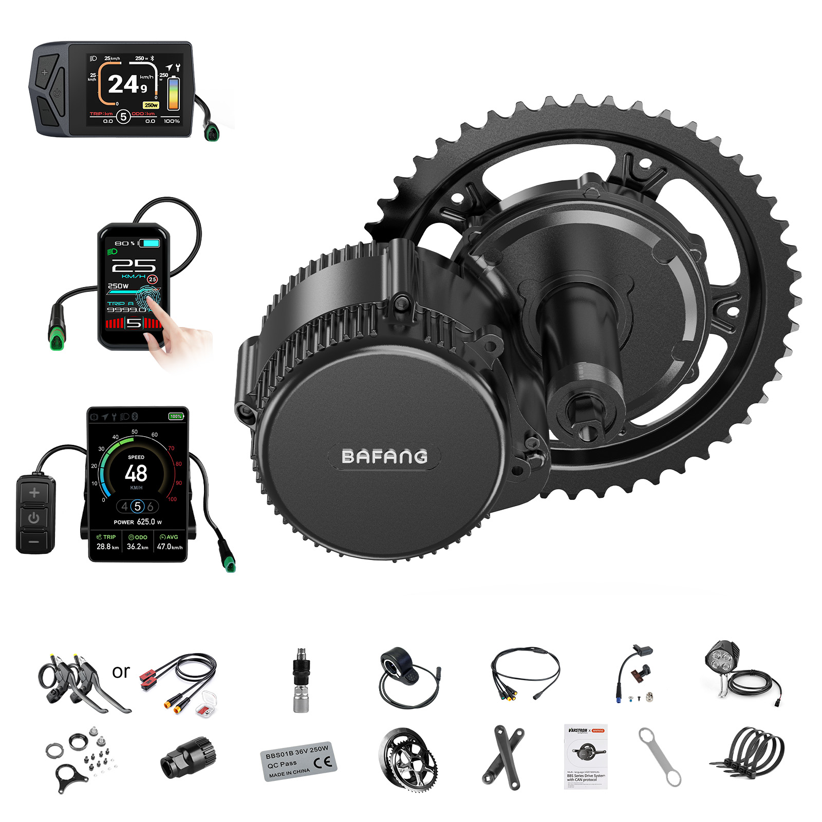 Torque Sensor Mid Drive Motor Kit - 미국 현지 배송] 바팡 모터 750W