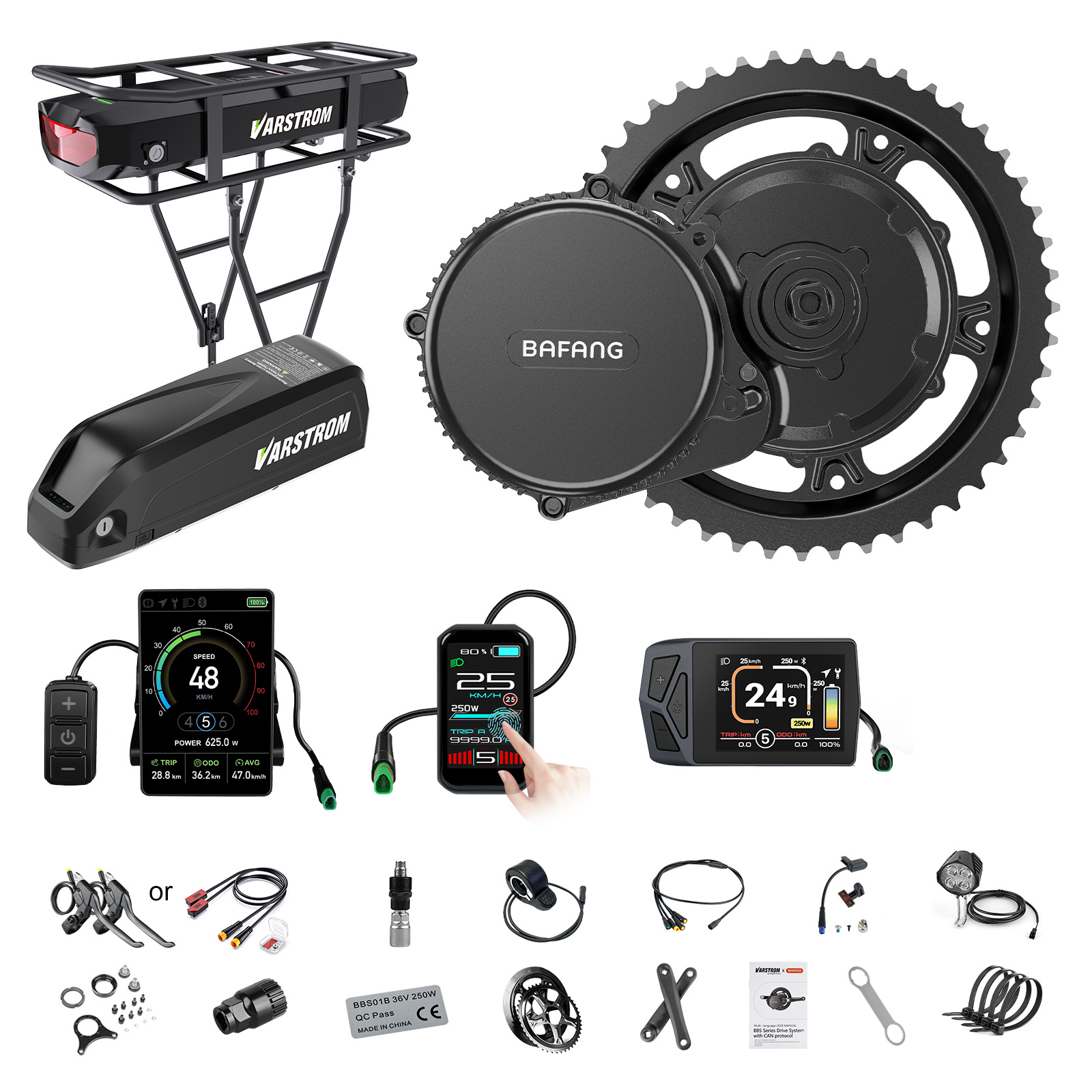 Torque Sensor Mid Drive Motor Kit - [미국 배송] 바팡 모터 750W 48V