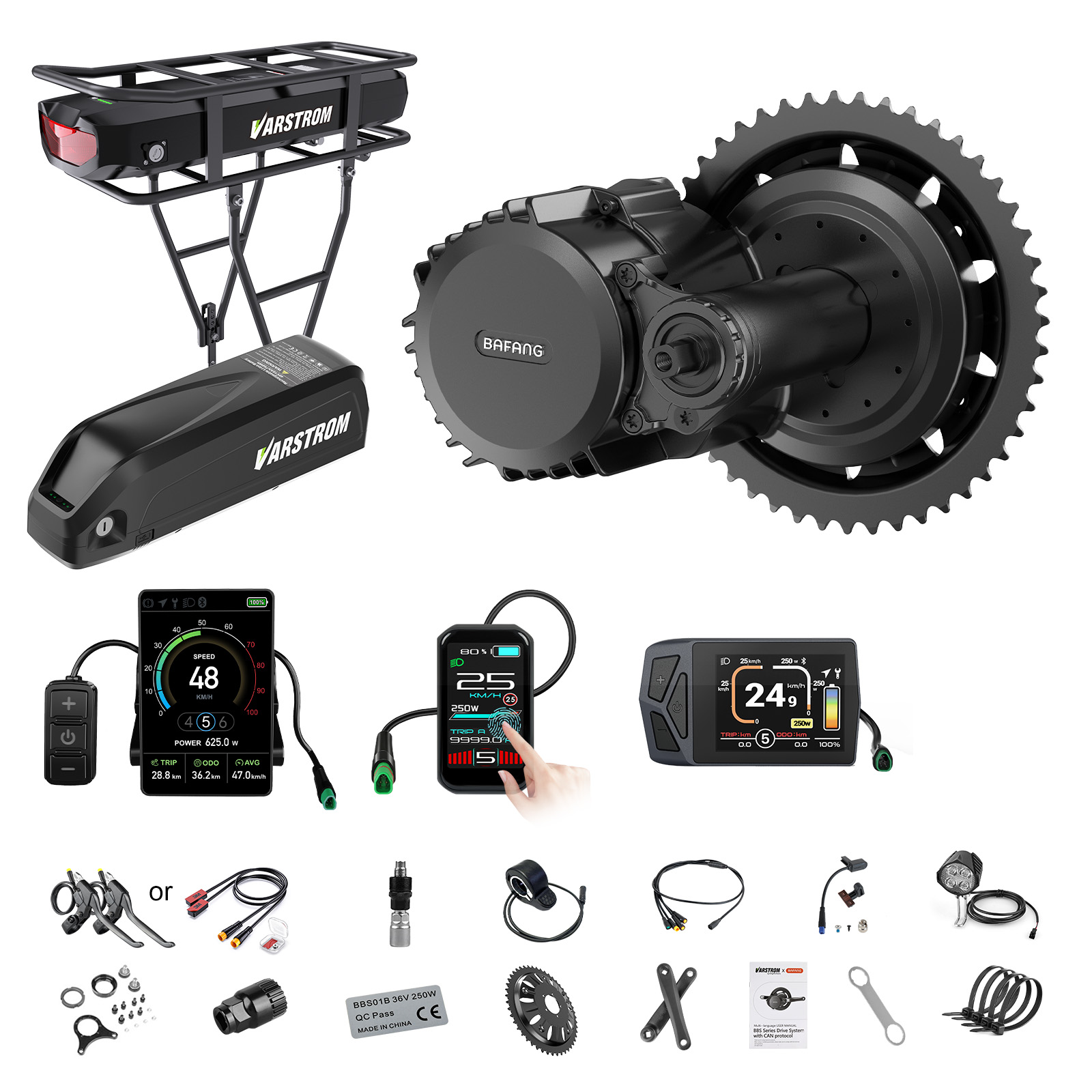 Torque Sensor Mid Drive Motor Kit - [미국 배송] 바팡 모터 750W 48V