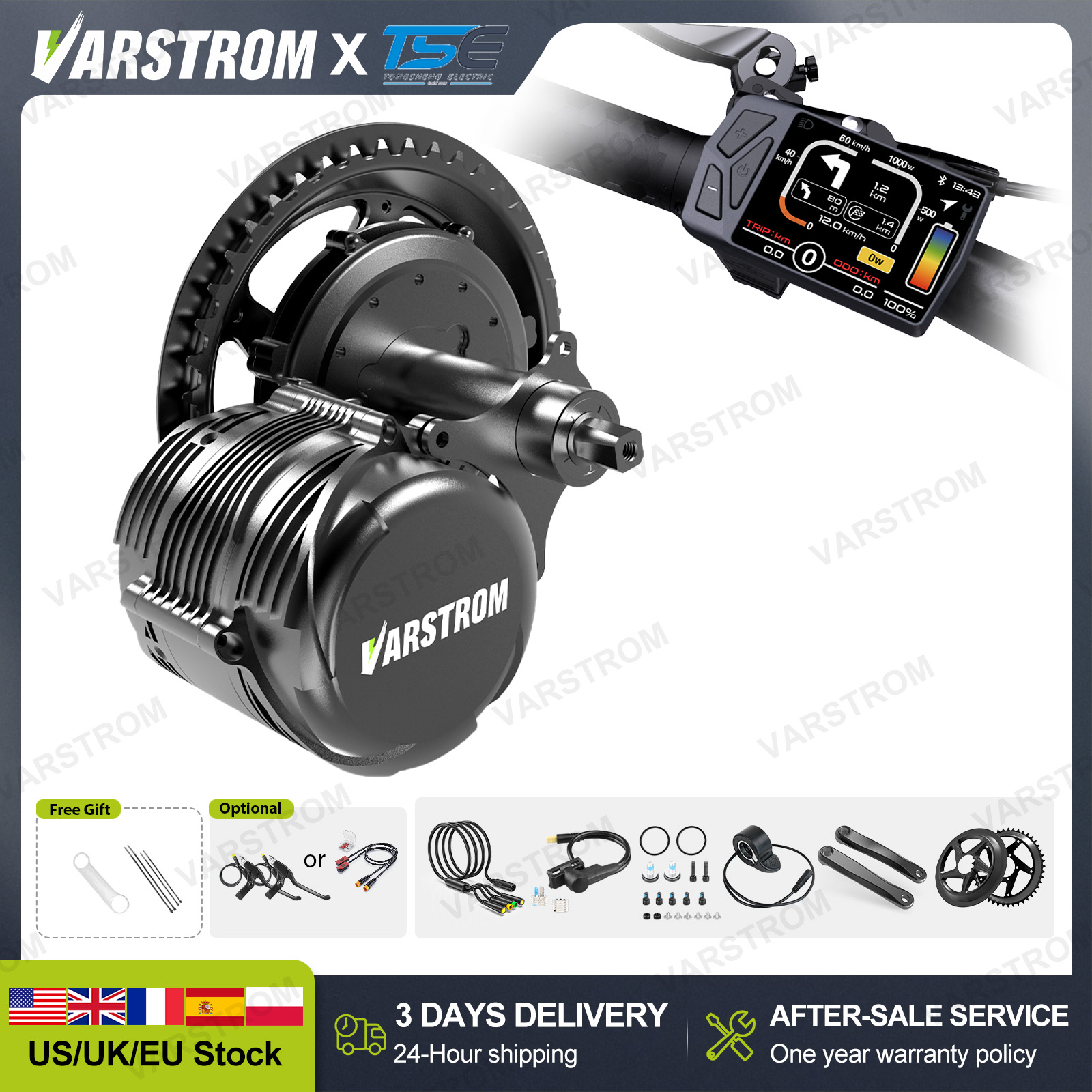 Torque Sensor Mid Drive Motor Kit - 미국 주식시장] 통셩 750W TSDZ8 TSDZ16