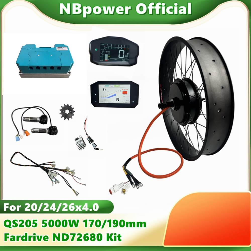 5000W Hub Motor Kit 72V - NBpower QS205 72V 5000W 170/190mm 드롭아웃
