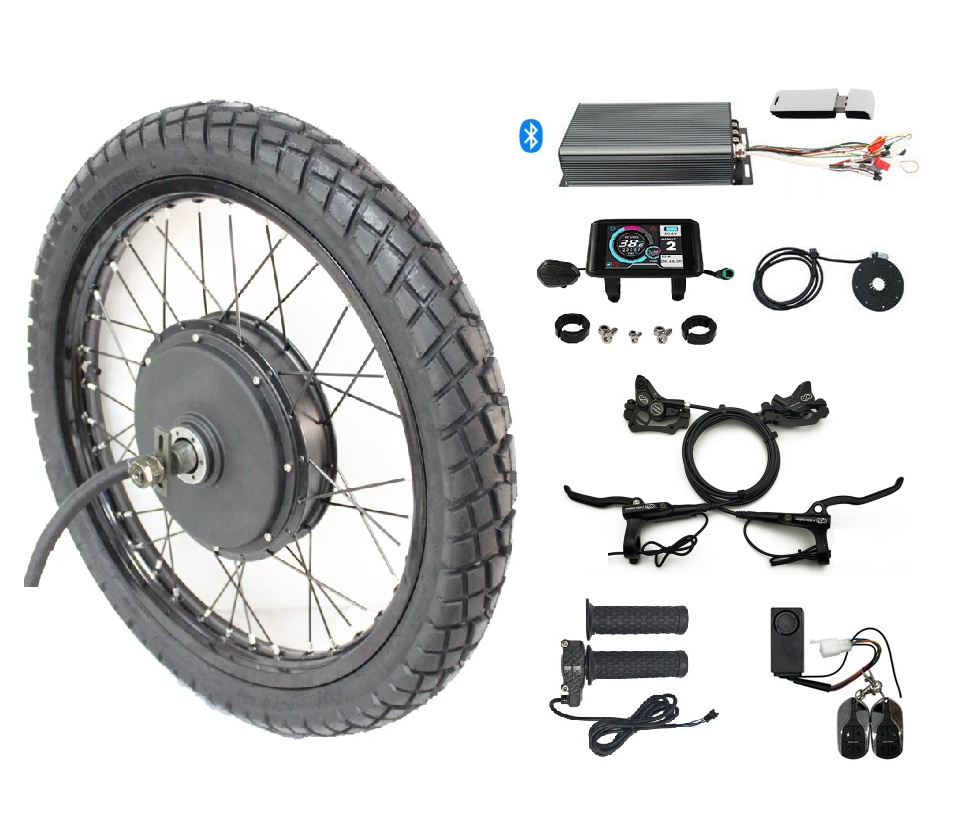 5000W Hub Motor Kit 72V - 48V-72V 100A 5000W 오토바이 림 리어