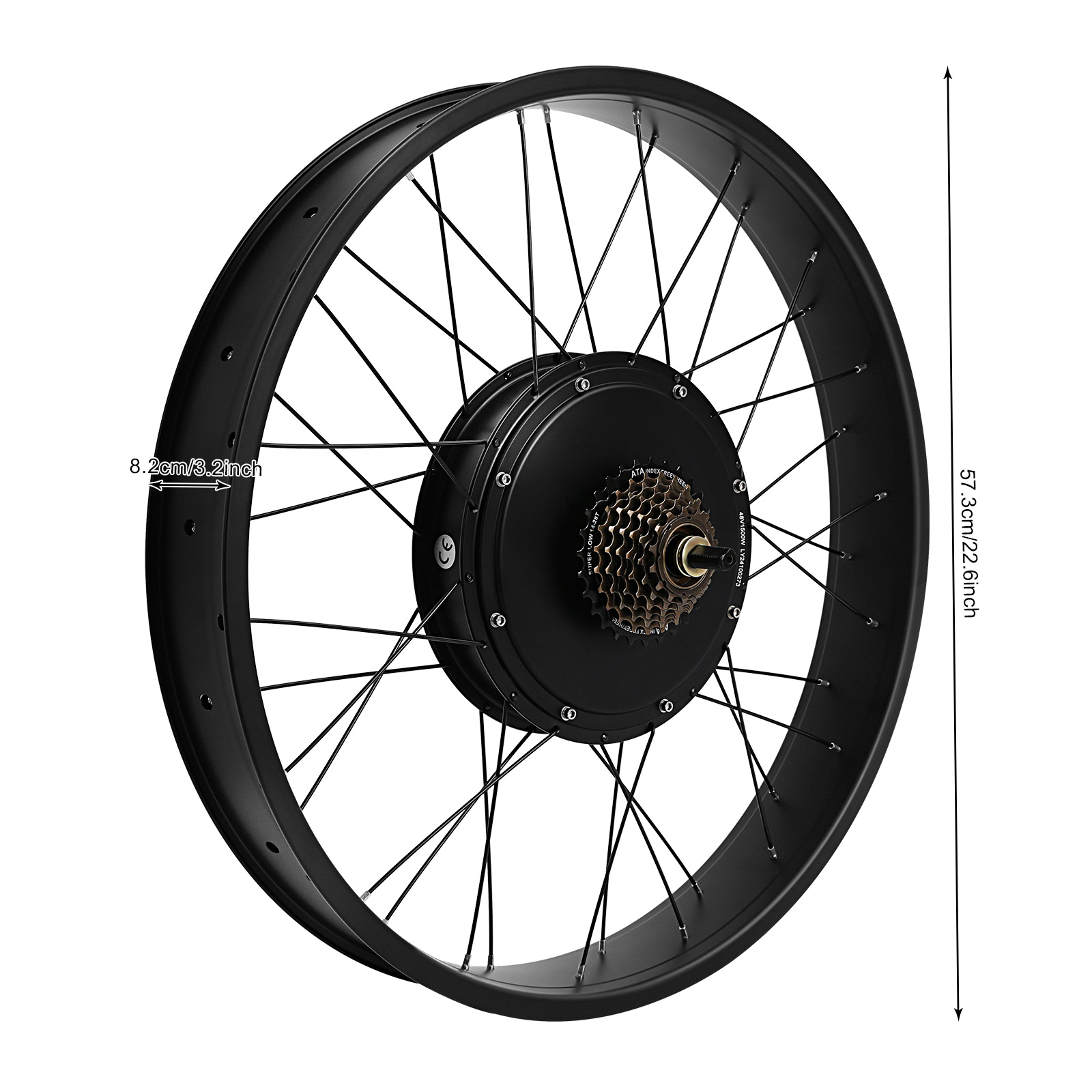 26인치 전기 자전거 개조 키트 후륜 48V 1500W - Fat Tire Electric Bike Conversion Kit 1500W 리뷰 및 가격