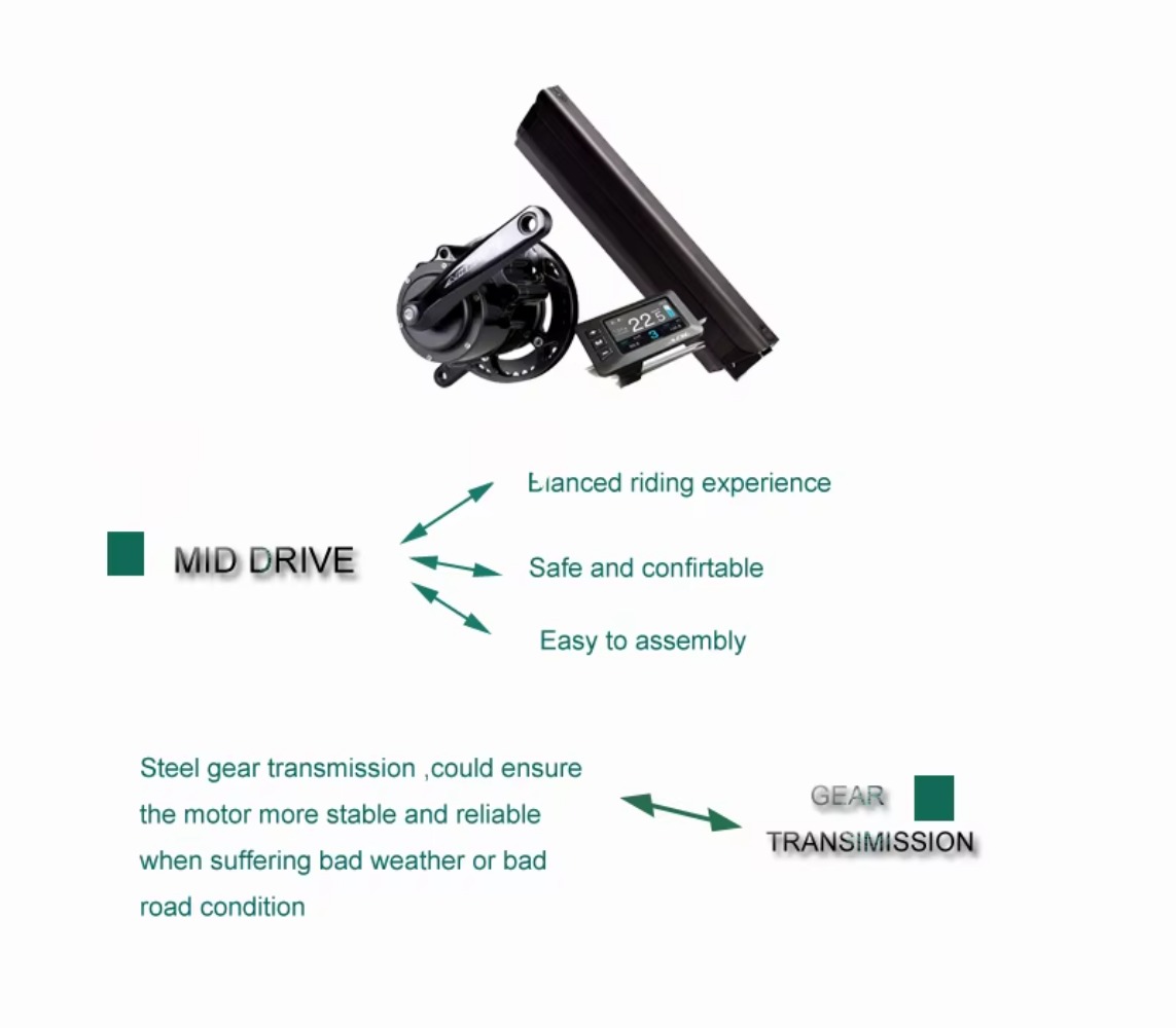 토크 센서 전기 자전거 미드 드라이브 모터 전기 자전거 - Torque Sensor Mid Drive Motor Kit 리뷰 및 가격